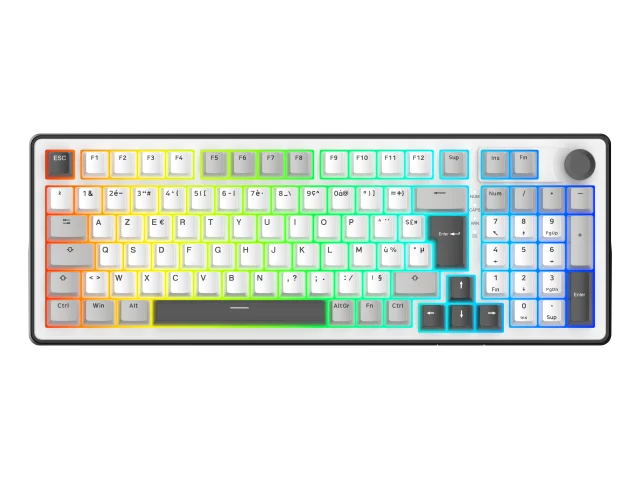 Clavier mecanique retroeclaire sur bureau